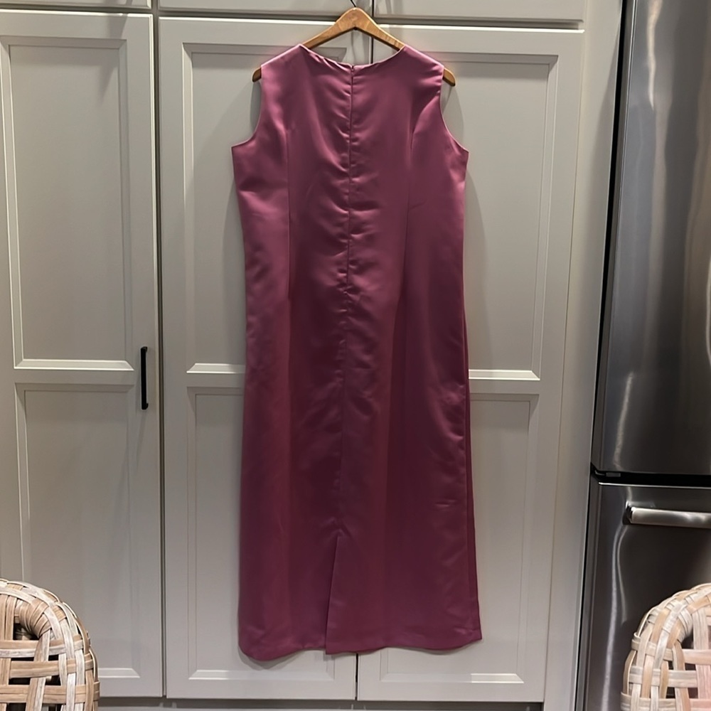 ANTHONY RICHARDS vintage mauve full length dress, size 16 - Picture 5 of 7